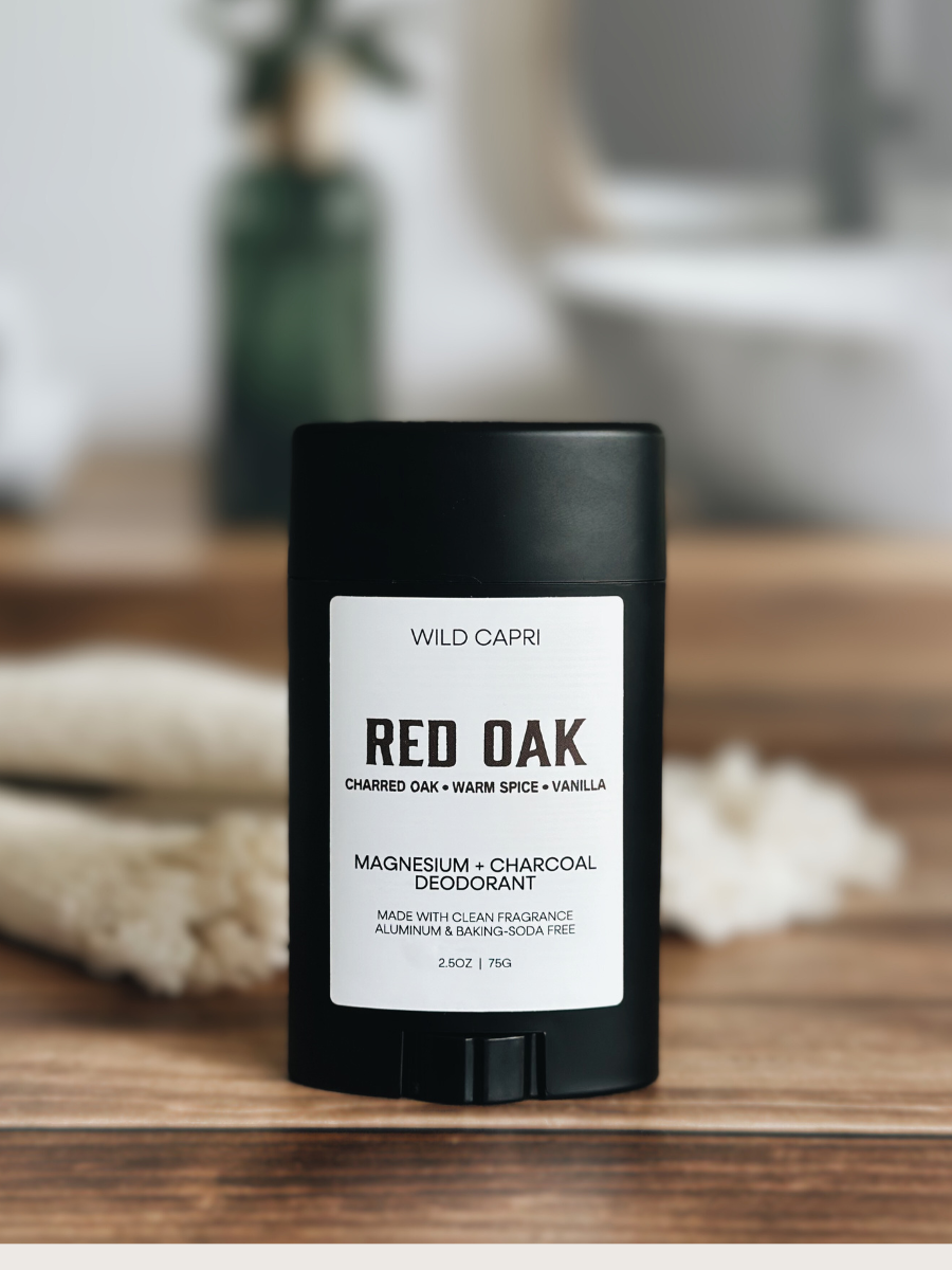 Red Oak Magnesium & Charcoal Men's Deodorant – Wild Capri