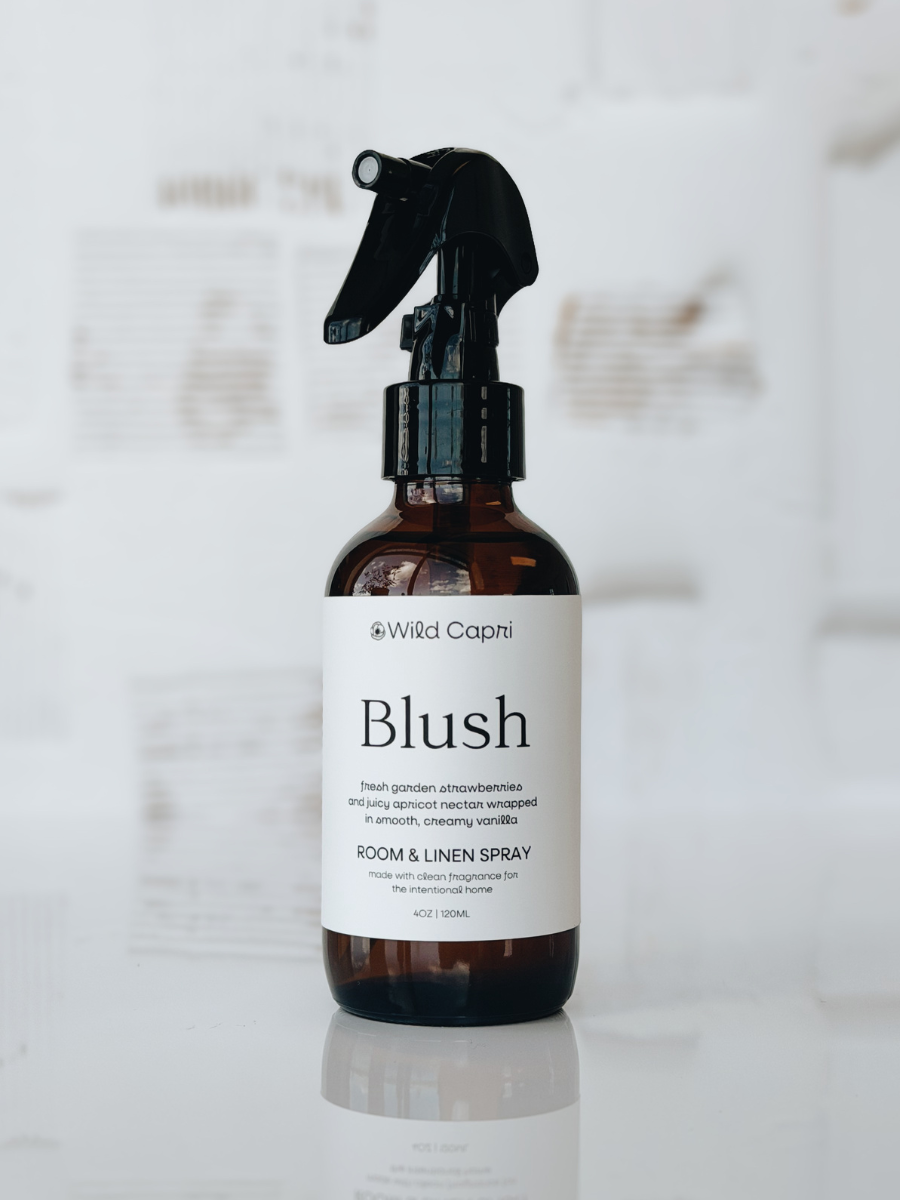 home and garden room spray Blush Room & Linen Spray – Wild Capri