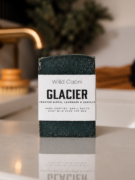 wild capri Glacier birch, lavender and vanilla goat milk soap 